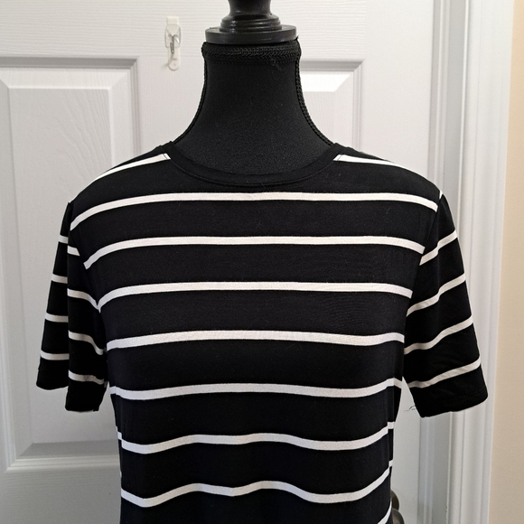 ❤️ BCBGeneration 2 Pack Dresses Black White Striped Solid Women's Medium Dresses - Picture 6 of 16